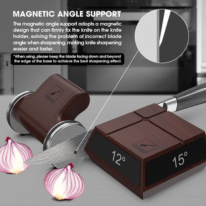 imarku Rolling Knife Sharpener,Magnetic 4-Angle Knife Sharpening Tool,Gift