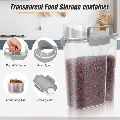 TBMax 10 Lbs Cat Dog Food Storage Container, 2026 Upgraded Large Pouring Container for Pet Food Storage, Bird Seed Dispenser, Portable Travel Kibble Holder -Dark Green