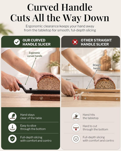 Adjustable Bread Knife, Ambidextrous Design Bread Slicer for Homemade Bread