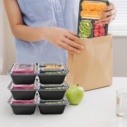 LOKATSE HOME Meal Prep Containers 48 pack 1 Compartment with Lids, Food Storage Bento Stackable Reusable Lunch Boxes, BPA-Free Microwave/Dishwasher/Freezer Safe(38 oz)