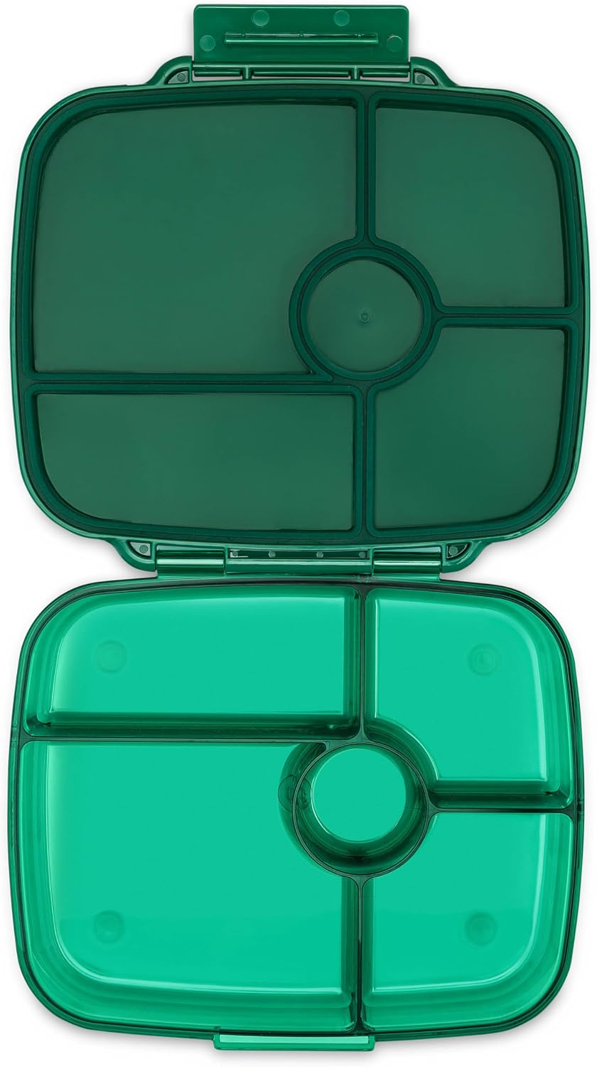 Yumbox Go Leakproof Bento Lunch Box, 5 Compartments, Charcoal Gray | Deep Portioned Tray | Removable Silicone Gasket | Lightweight Construction | Fits Most Lunch Bags | Easy-Clean Design