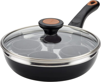 Farberware Glide Copper Ceramic Egg Poacher Pan Nonstick 4 Eggs, 8-Inch