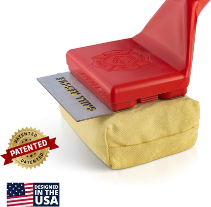 Grill Rescue BBQ Replaceable Scraper Cleaning Head, Bristle Free - Durable and Unique Tools for Cast Iron or Stainless-Steel Grates, Barbecue Cleaner (Replaceable Scraper Head)