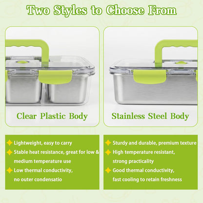 weiwei 6 Compartments Snackle Box Container, Reusable Divided Serving Tray with Lid and Handle, Portable Snack Box Container Snacklebox for Snacks Fruit Candy Picnic Beach Camping, Plastic