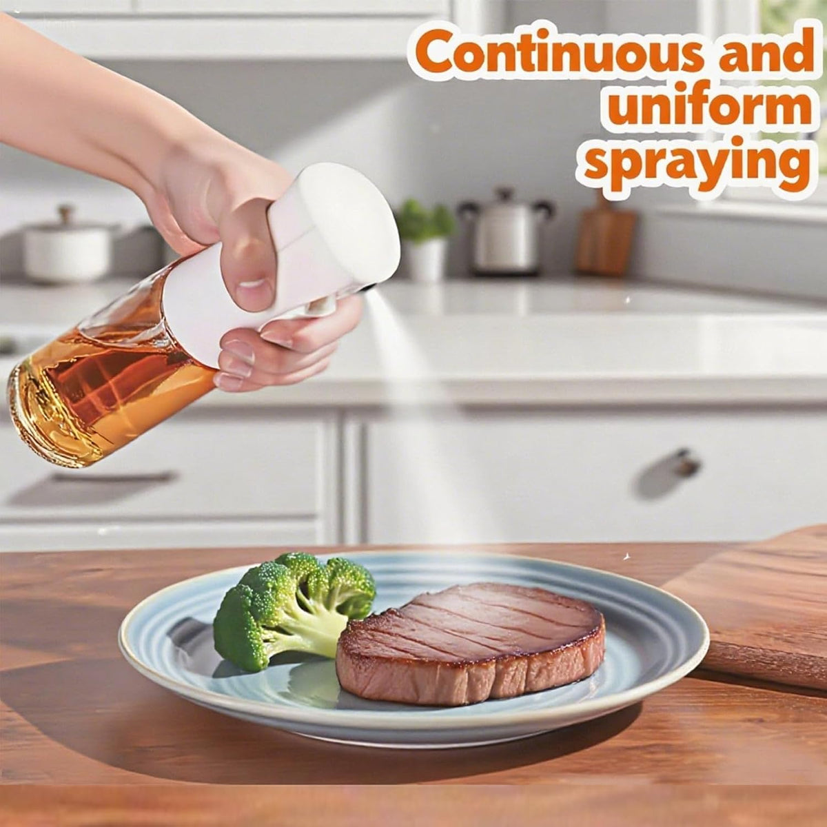 Olive Oil Sprayer for Cooking, 220ml Glass Oil Dispenser