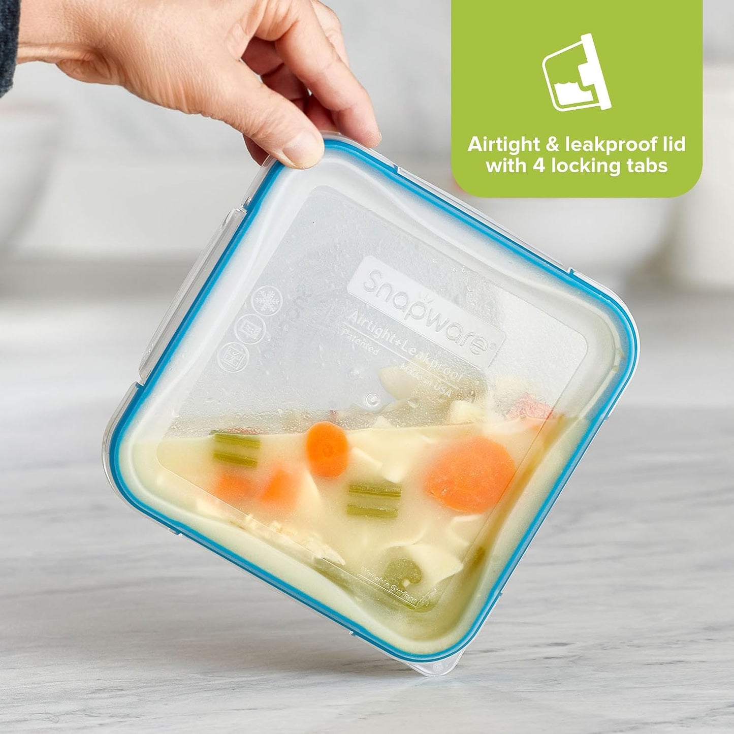 Snapware Plastic Total Solution (21-Pack) Large Food Storage Containers Set, Meal Prep Containers with Plastic BPA-Free Lids & 4 Locking Tabs, Microwave, Dishwasher, and Freezer Safe