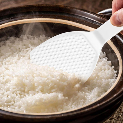 Mabor 2PCS Non Stick Rice Scooper, 8 Inch White Plastic Rice Paddle