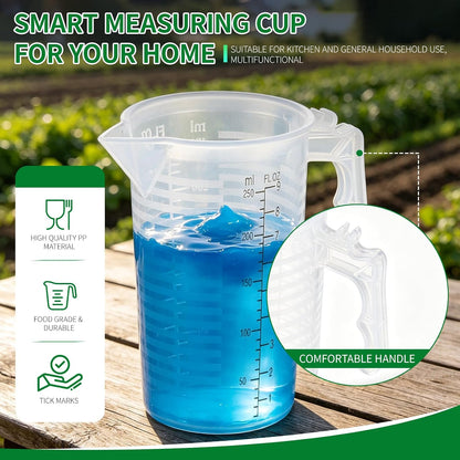 Herbicide Measuring Cup, Plastic Measuring Cup, 2-Pack 8oz (250 mL)