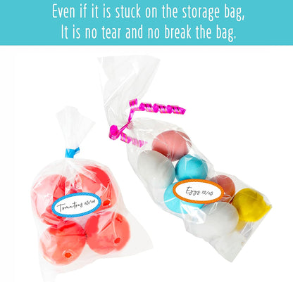 500 Removable Freezer Pantry Labels, Waterproof Tear Resistant Removable No Residue, for Food Containers Jars Kitchen Restaurant Storage Organization