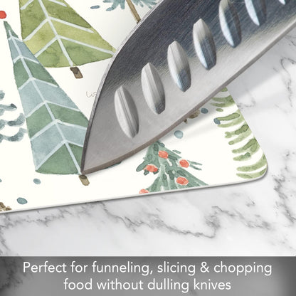 Cut N' Funnel Eat Fresh Designer Flexible Cutting Board Mat 15" x 11.5" Made in the USA Decorative Flexible Easy to Clean