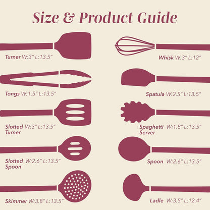 COOK WITH COLOR Silicone Cooking Utensils, Kitchen Utensil Set, Easy to Clean Silicone Kitchen Utensils, Cooking Utensils for Nonstick Cookware, Kitchen Gadgets Set, 38 Piece, Mint