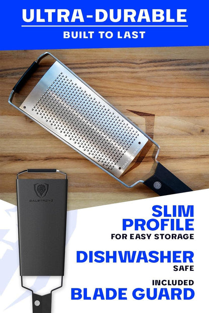 Dalstrong Wide Cheese Grater - Coarse Stainless Steel Blade