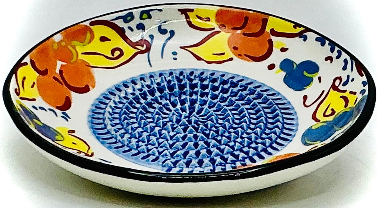 BonCera, Premium Ceramic Garlic Grater Plate Set - Artisan Flower