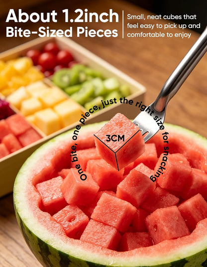 Watermelon Slicer Fork, Fruit Cutter for Bite-Sized Pieces