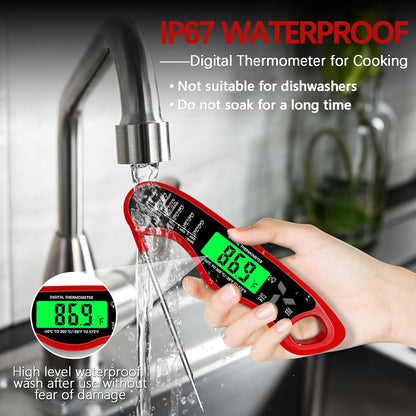 Cooking Thermometer，IP67 Waterproof Meat Thermometer Digital