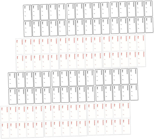 Waterproof Food Label Stickers 400pcs PVC Removable Food Date Labels for Kitchen and Refrigerator Storage Black and Red for Home and Restaurant Use