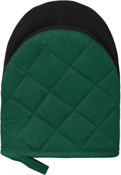 Goldmeet Mini Oven Mitts 2-Pack, 7"x5.5", 500°F Silicone Grip, Gray