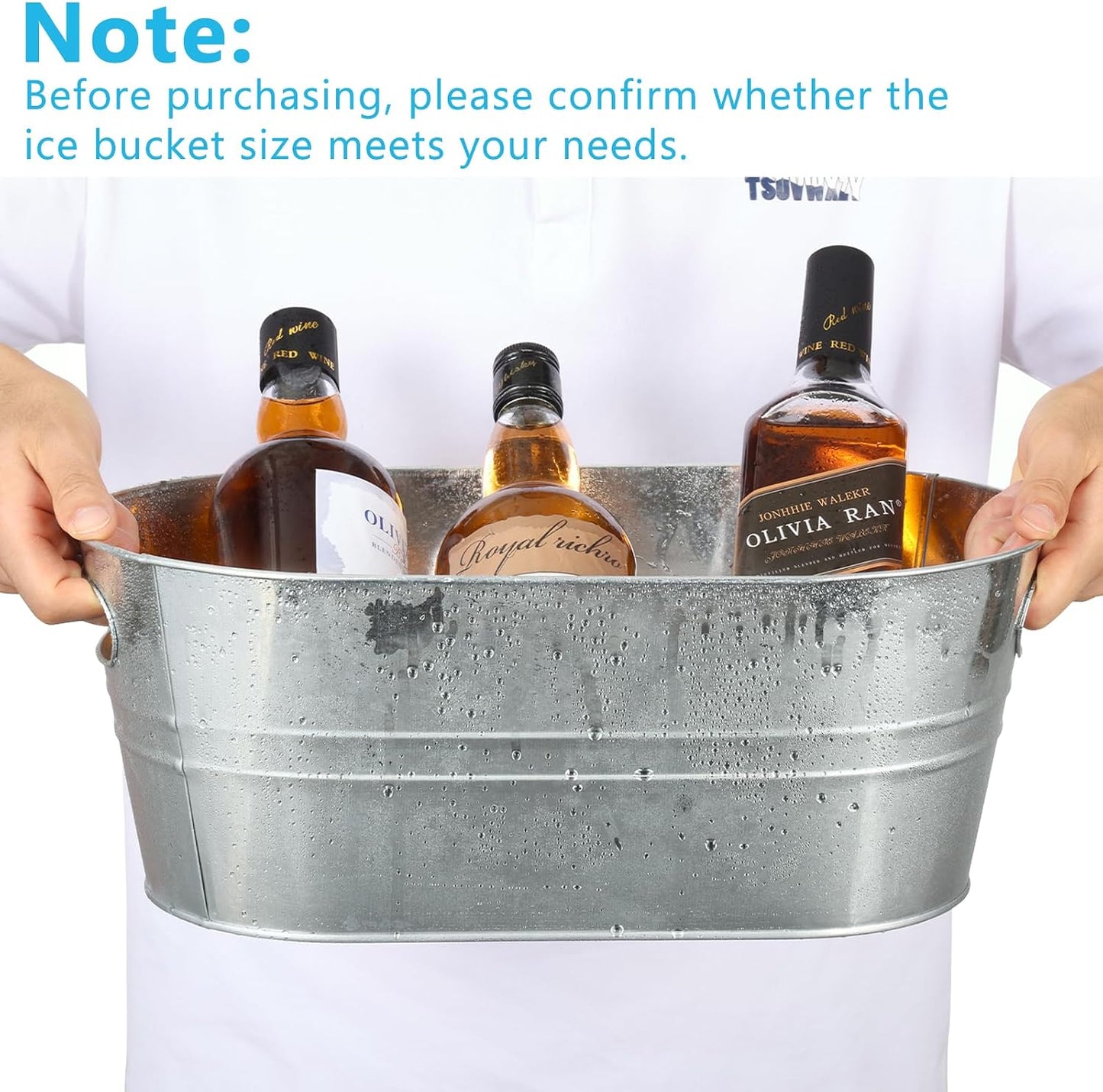 4Pcs 3 Gallon Black Galvanized Bucket Ice Bucket Large Metal Drink Buckets for Parties Beer Beverage Tub with Scoops for Champagne Cocktails Wine Cooling for Mimosa Bar Supplies