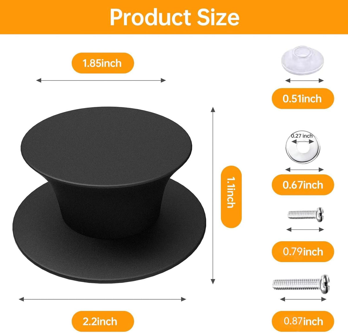 2Pcs Universal Pot Lid Replacement Knobs, Silicone Pan Lid Handles