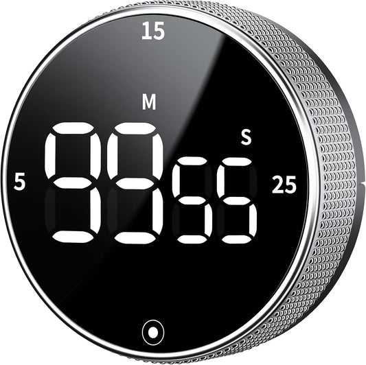 Seniny Digital Kitchen Timer, Magnetic Visual Timer with Large LED Display