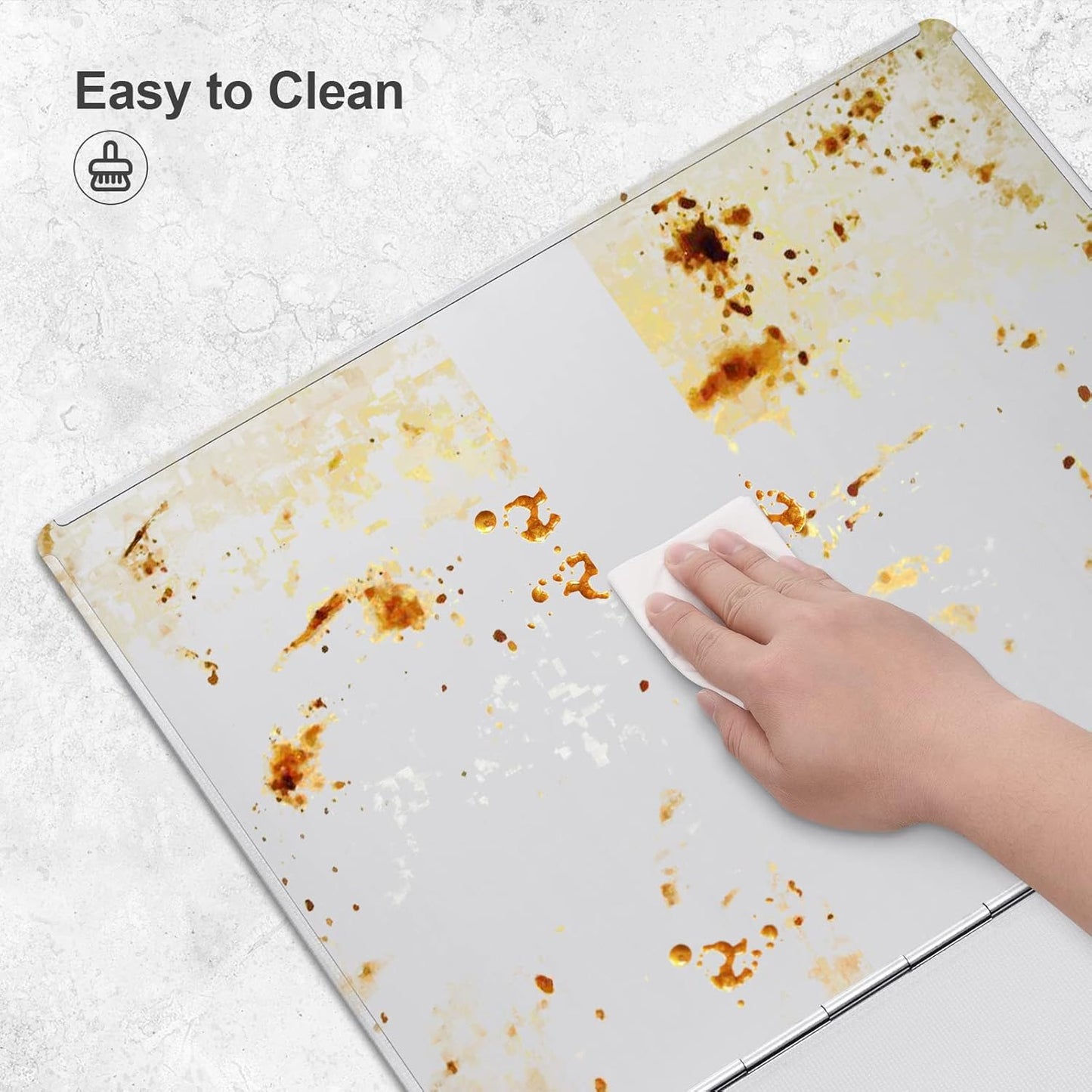 3 Sided Splatter Guard, Anti Splatter Shield Stainless Steel Oil Splatter Guard for Stove Top, Foldable Grease Splatter Screen