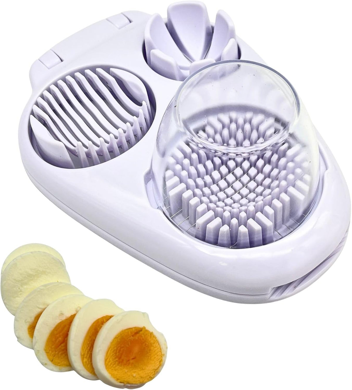 3 in 1 Boiled Egg Slicer Three Slicing Modes Kitchen Slicing Tool White