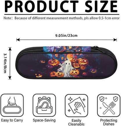 Travel Cutlery Set with Case for Kids Portable Utensil Case Reusable Silverware Pouch for School Travel Lunch Capybara Flower