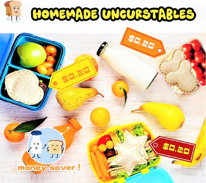 BANIC Uncrustable Sandwich Cutter, 43 Pcs Sandwich Cutter and Sealer, Crustless Sandwich Cutter Heart Star Unicorn Dino Butterfly etc, Lunch & Bento Box Accessories with Storage Container