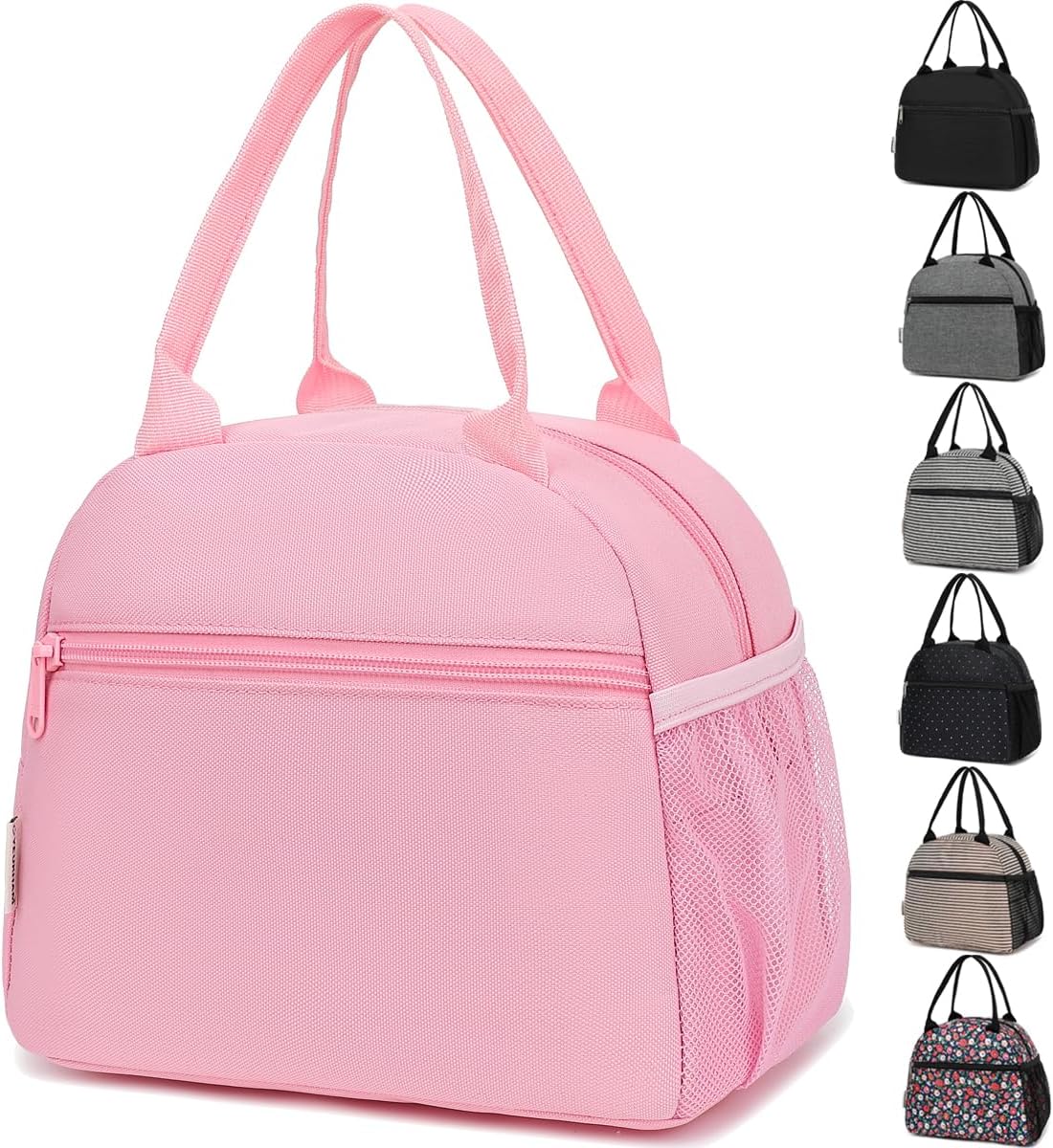 GYEUKHAM Lunch Bag Women, Lunch Box for Adult Men Kids Girls, Small Cute Lunchbox Tote Large Capacity Insulated Lunch Container Cooler for Work School Picnic Travel, Black White Stripes