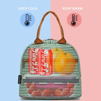 FlowFly Insulated Lunch Cooler Bag - Tote Bag Organizer for Women/Men, Black - Colors B