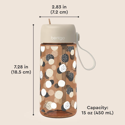Bentgo Kids Water Bottle - Leak-Proof, Durable Tritan PFAS- & BPA-Free 15 fl oz, Kids/Toddlers Ages 3+ for School & Sports; Bite & Sip Spout, Carrying Handle, Dishwasher Safe (Unicorn)