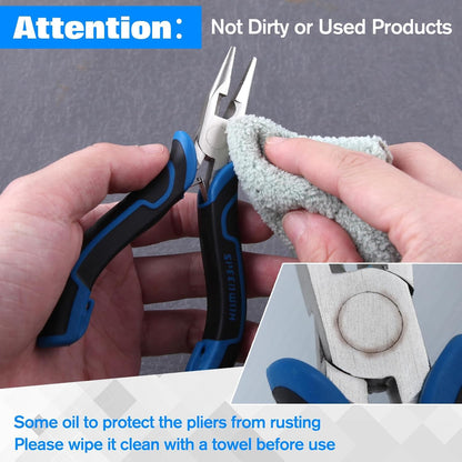 SPEEDWOX Long Reach Bent Needle Nose Pliers With Smooth Jaw Angled Needle Nose Pliers For Jewelry Making Fish Bone Pliers Tweezers Bent Chain Nose Pliers For Wire Bending And Small Object Gripping