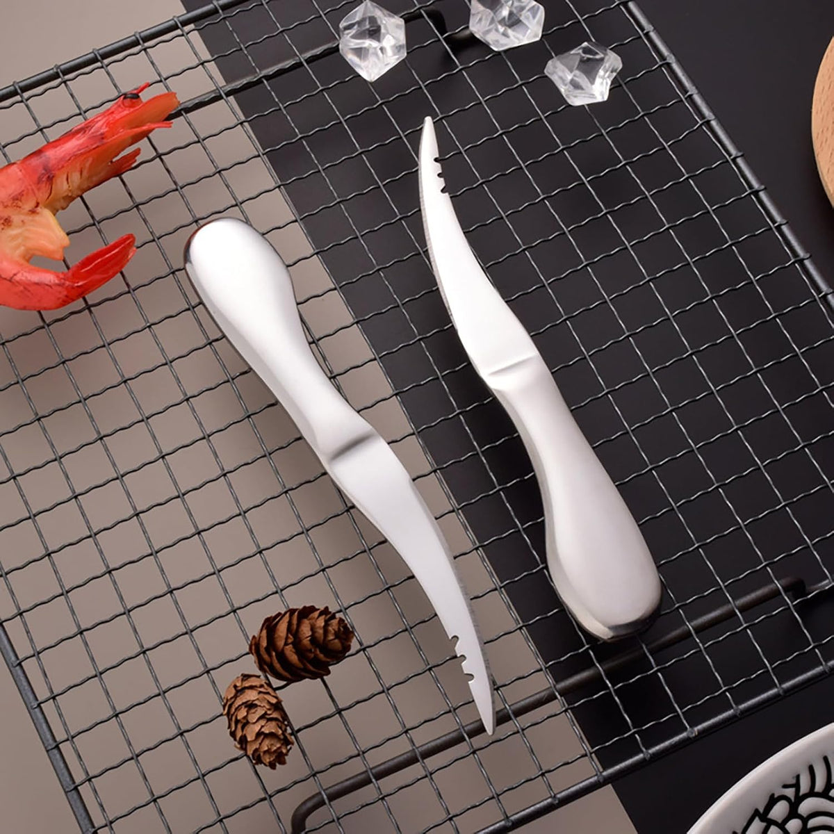 Stainless Steel Shrimp Peeling Tool for Simple Vein Removal