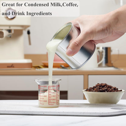 3 Piece Glass Measuring Cup Set, Includes 1/2-Cup, 1-Cup, and 2-Cup High Borosilicate Glasss Liquid Measuring Cups, Dishwasher, Freezer, Microwave, and Preheated Oven Safe, Essential Kitchen Tools