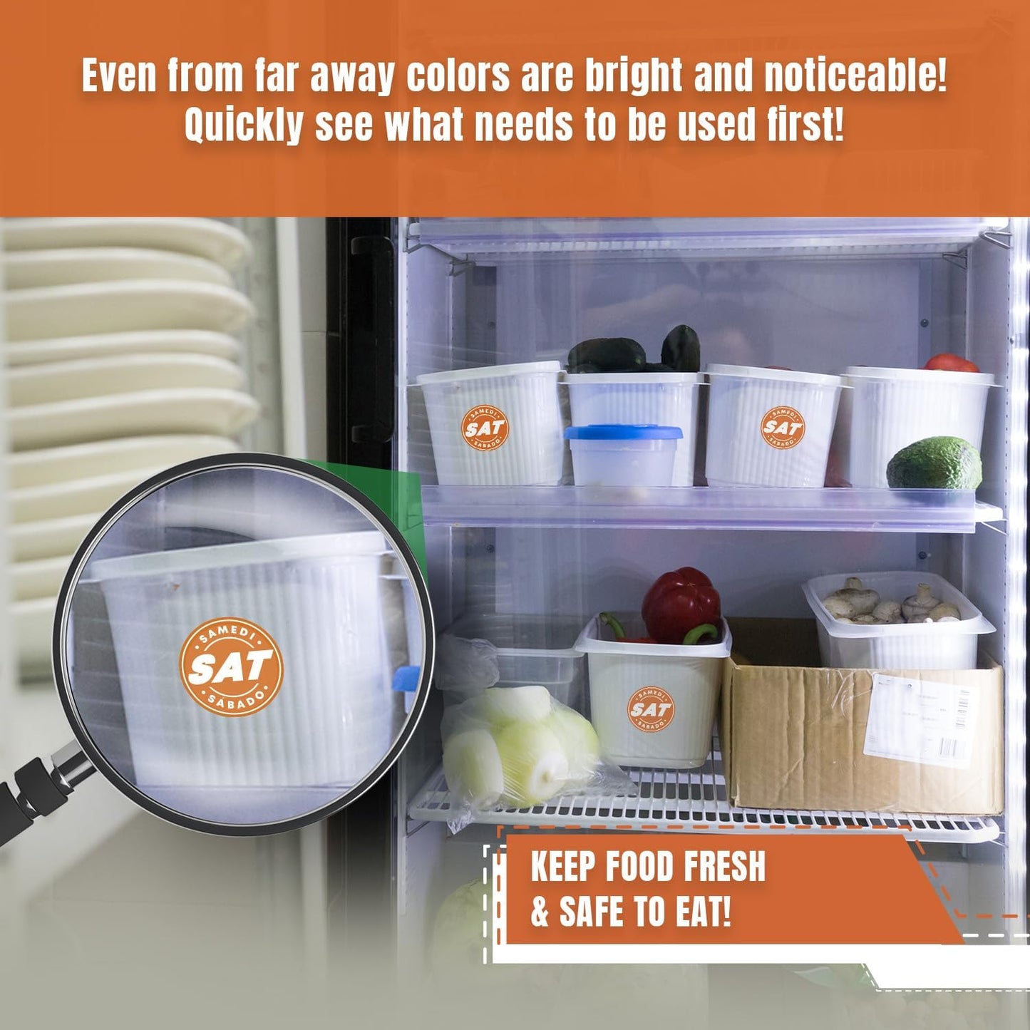Easy Identification Date Stickers 7,000 Days of the Week Stickers – Sunday 3/4" Days of the Week Food Labels – Day Dots for Food – Restaurant Supplies – Best By Commercial Kitchen Supplies