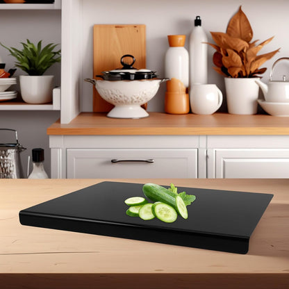 Non-slip Black Acrylic Cutting Board 42.5x32.5cm 3mm Thick Kitchen Chopping Mat for Fruits Vegetables and Meat Countertop Use