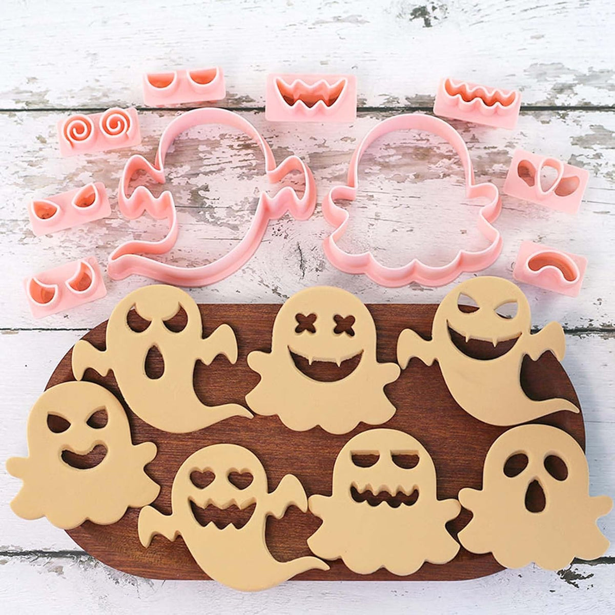 Mini Pumpkin Cookie Cutters, DIY 3d Halloween Raised Design Cookie Stamps