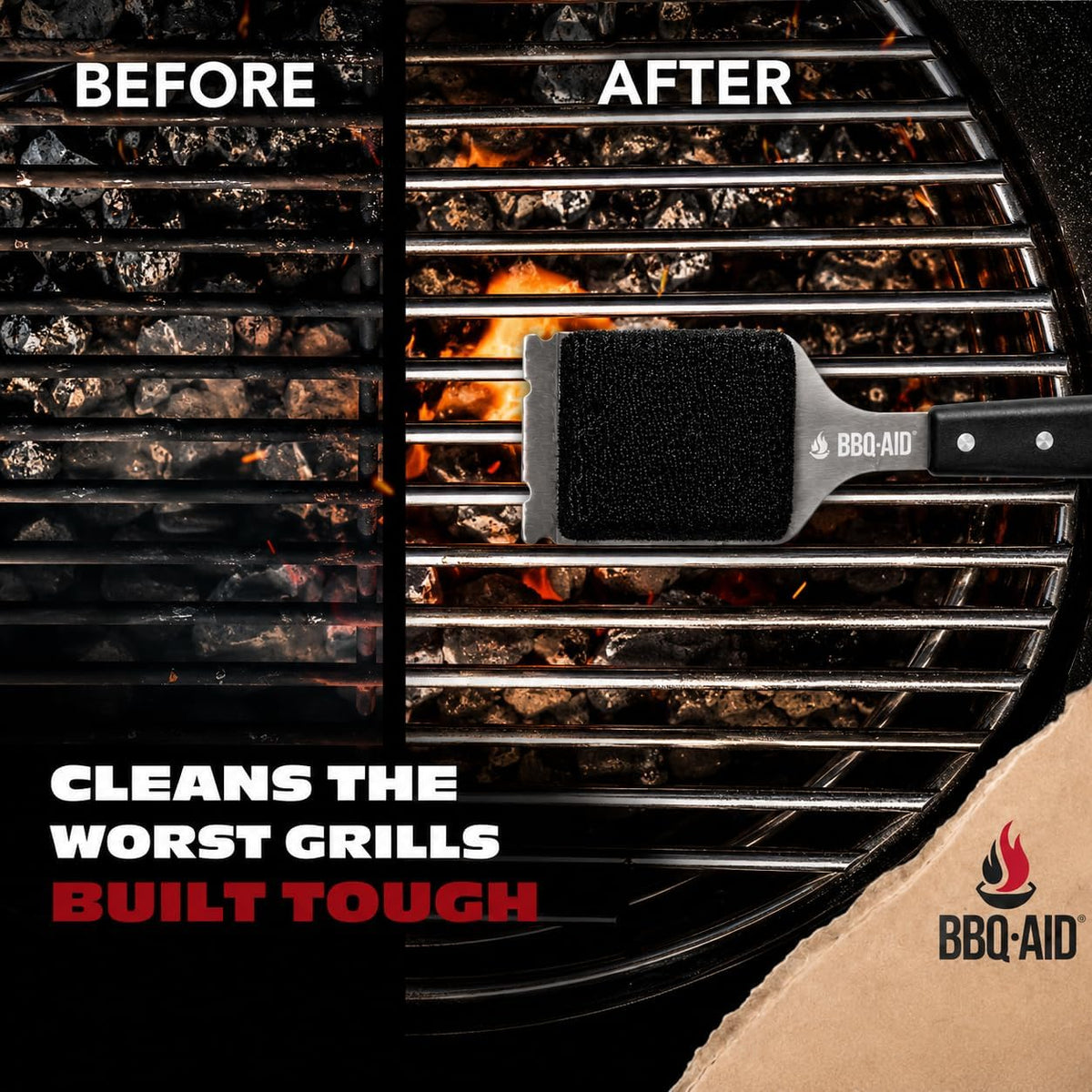 Bristle Free Grill Brush Cleaner and Scraper for Barbecue, Replaceable Head