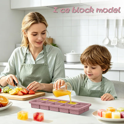 3-Pack Silicone Freezer Trays with Lid,2 Large 2-Cup(500ml)&4 Medium 1-Cup(250ml)&6 Small 1/2-Cup(125ml) Soup Freezer Container Molds,Ice Cube Tray For Meal Prep&Freezing Soup,Stews,Sauces