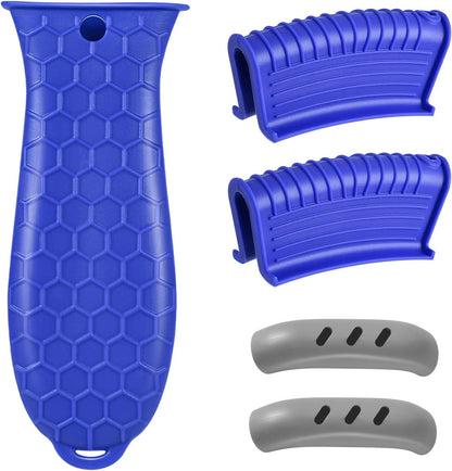 10Pcs Cast Iron Handle Cover, Silicone Pot Holders