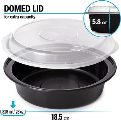 Igluu Meal Prep Containers Reusable (20 Pack) – Food Containers with Lids – Stackable, Microwave, Freezer & Dishwasher Safe – 28oz – 1 Compartment – BPA-Free