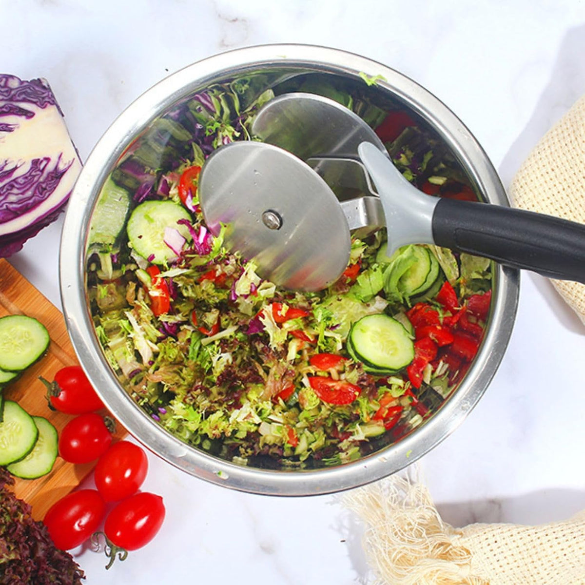 Salad Chopper Blade and Bowl Set