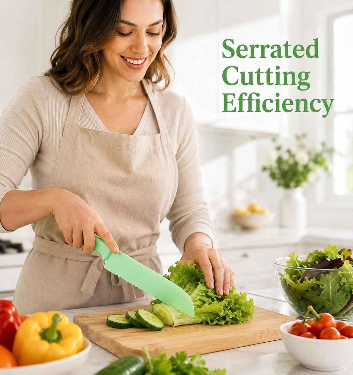 2 Pcs Lettuce Knife to Prevent Browning, Plastic Lettuce Knife, Dishwasher
