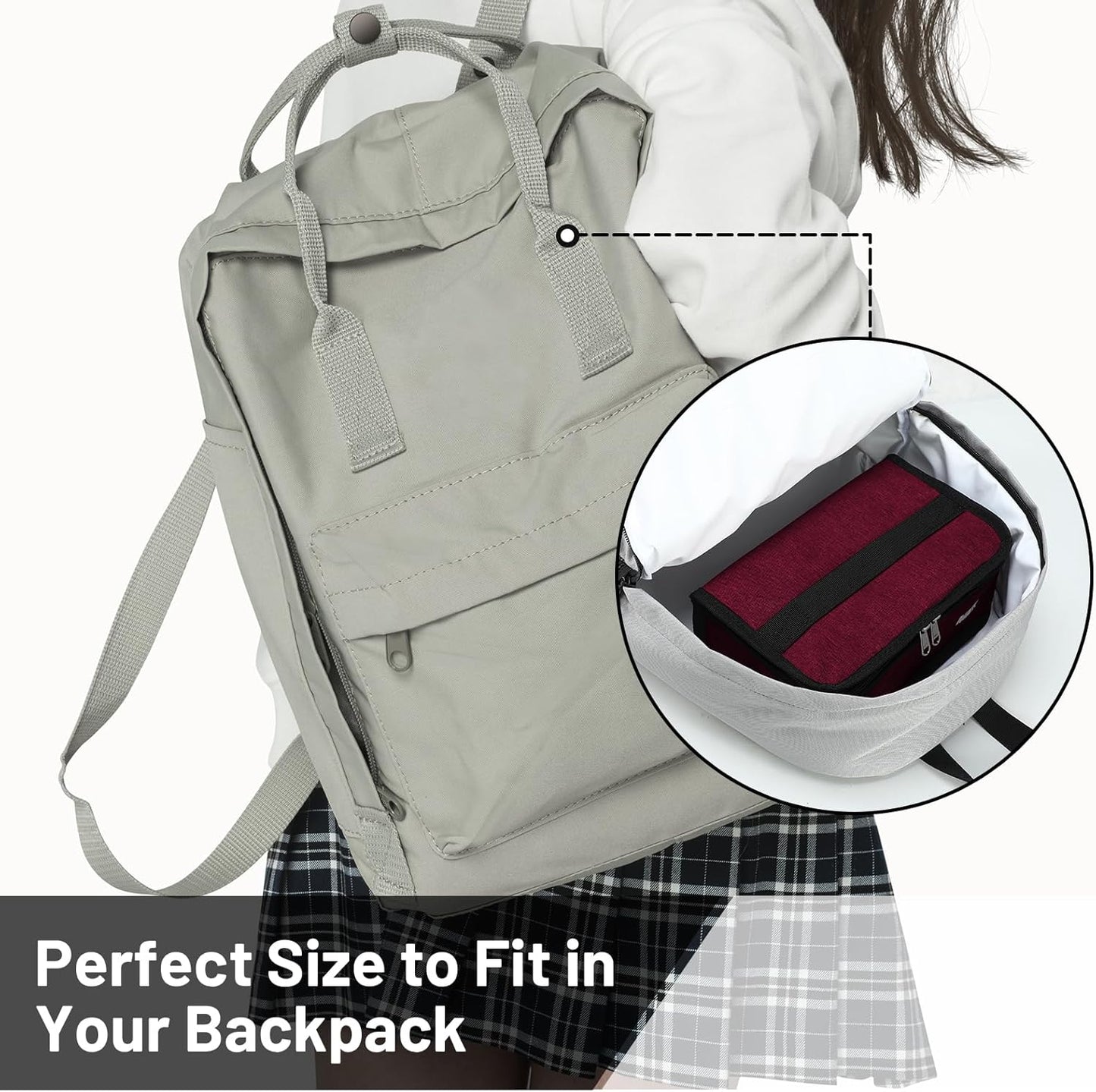 MIER Small Lunch Bag for Kids & Adults Compact Insulated Lunch Box Portable Thermal Mini Cooler for Work School Travel, Bluesteel