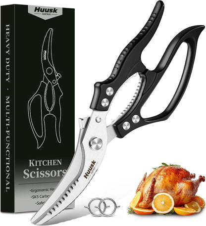 Huusk Poultry Shears Heavy Duty – All Purpose Japanese Kitchen Scissors