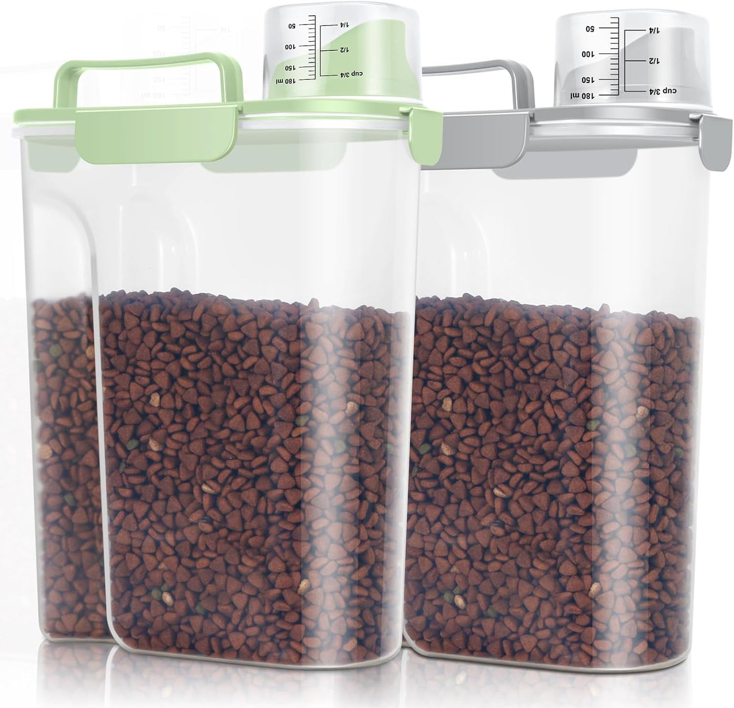 TBMax 10 Lbs Cat Dog Food Storage Container, 2026 Upgraded Large Pouring Container for Pet Food Storage, Bird Seed Dispenser, Portable Travel Kibble Holder -Dark Green
