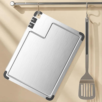 3-Piece Titanium Cutting Board Set with Dual-Stage Knife Sharpener,Double Sided Food-Grade Chopping Board,Non-Slip Feet,Deep Juice Groove,Heavy Duty,Hygienic & Dishwasher Safe Kitchen Chopping Boards