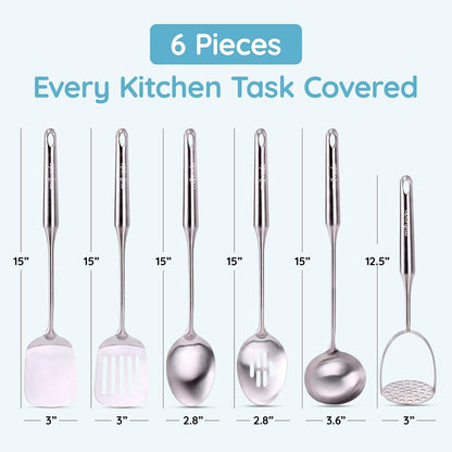 Millvado Slotted Spoon Stainless Steel, Straining & Serving - 15 In.Utensil