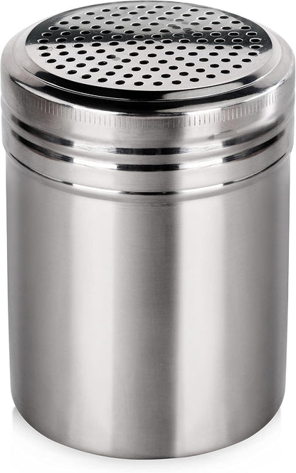 New Star Foodservice Stainless Steel Dredge Shaker, 10-Ounce, Set of 2