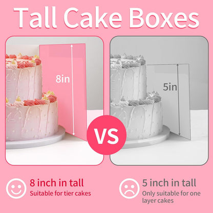 WINKIO Cake Boxes 12 inch, Cake Carrier Holder, Storage Transport Container